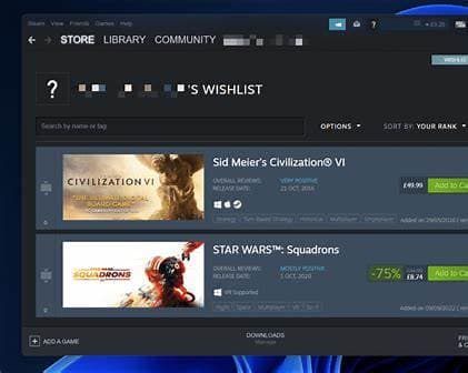 Steam page flow leading a player toward the wishlist button